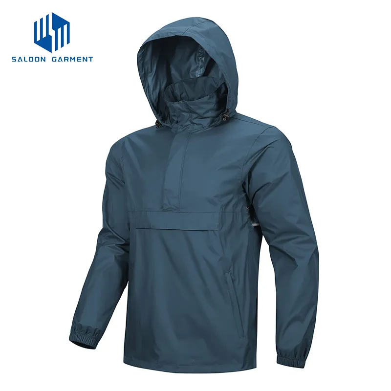 Custom Logo Fashion Outdoor Windbreaker Waterproof Raincoat Poncho Rain Coat Jacket