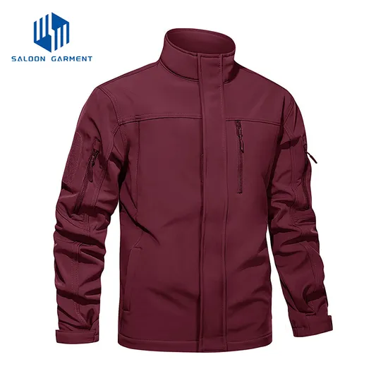 Men's Lightweight Windproof Tactical Softshell Jacket for Travel Hiking Running Golf