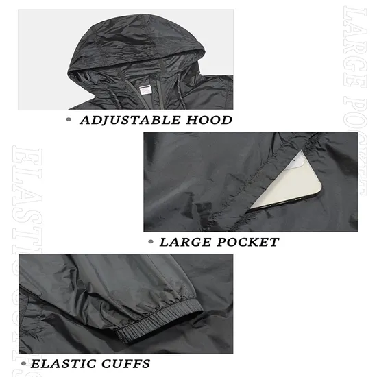 High Quality Custom Waterproof Reflective Sportswear Polyester Windbreaker Jackets