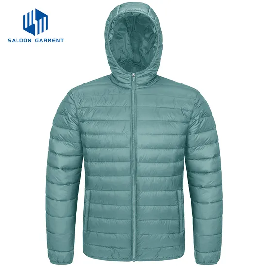 Custom Men's Outerwear Softshell Packable Puffer Down Coat