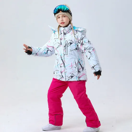 Custom Kids Girls Waterproof Windproof Snowmobile Snow Ski Jacket Snowsuit