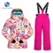 Girls' Waterproof Jumpsuit Winter Snowmobile Ski Suit Coveralls Kids' Snowsuit