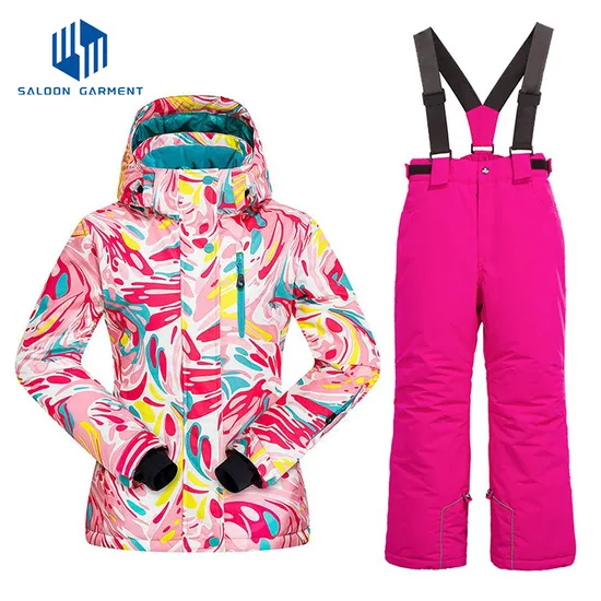 Girls' Waterproof Jumpsuit Winter Snowmobile Ski Suit Coveralls Kids' Snowsuit