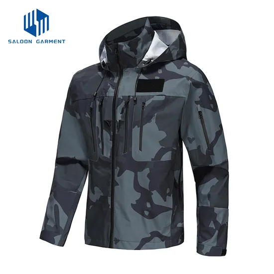 Men's Outdoor Sports Raincoat Breathable Waterproof 2.5 Layer Fabric for Fishing Jacket