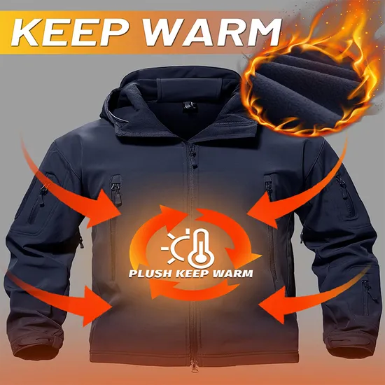 Men's Outdoor Waterproof Windbreaker Fishing Tactical Gear Softshell Jackets