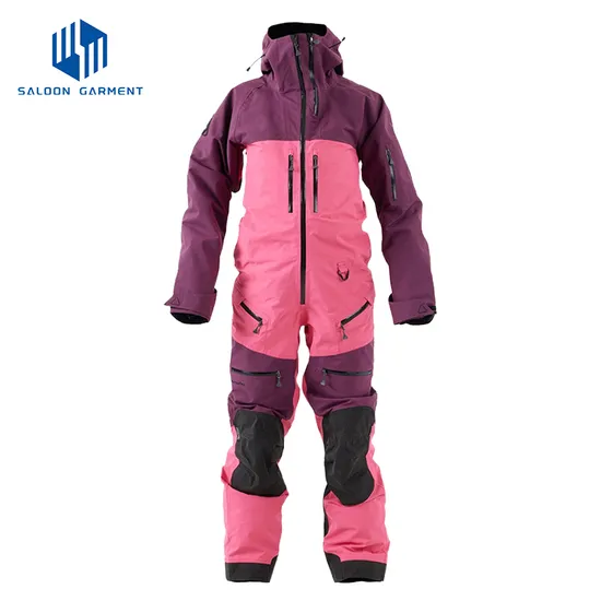 Women's One Pieces Ski Jumpsuits Coveralls Winter Outdoor Waterproof Snowsuits