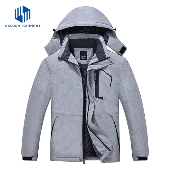 Men's Warm Winter Down Hooded Winter Coats Waterproof Snowboarding Ski Jacket