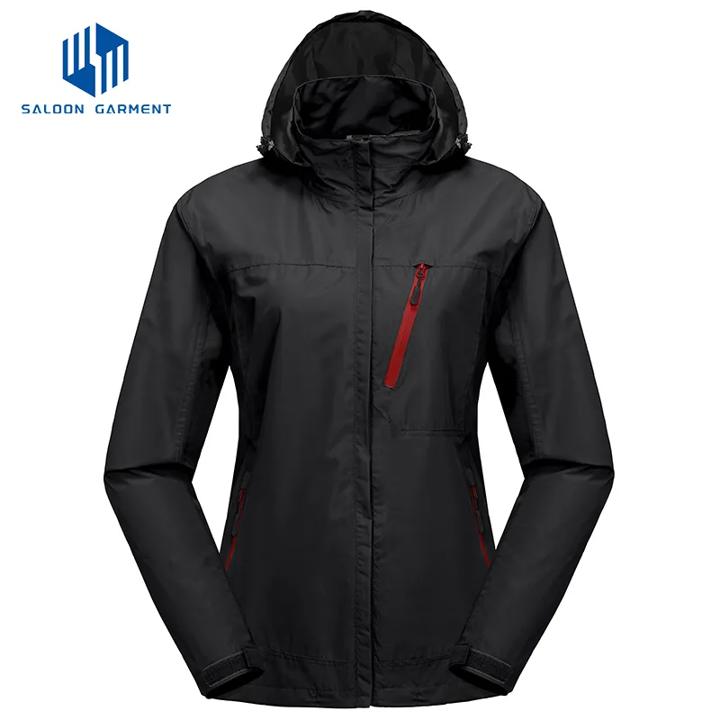 Wholesale Custom Logo Waterproof Zipper Softshell Polyester Coats Windbreaker Jacket
