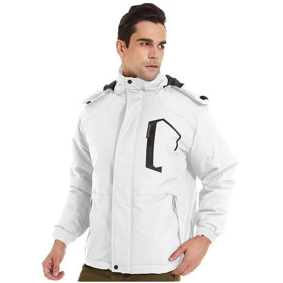 Men's Waterproof Warm Winter Coat Detachable Hood Mountain Windproof Ski Jacket