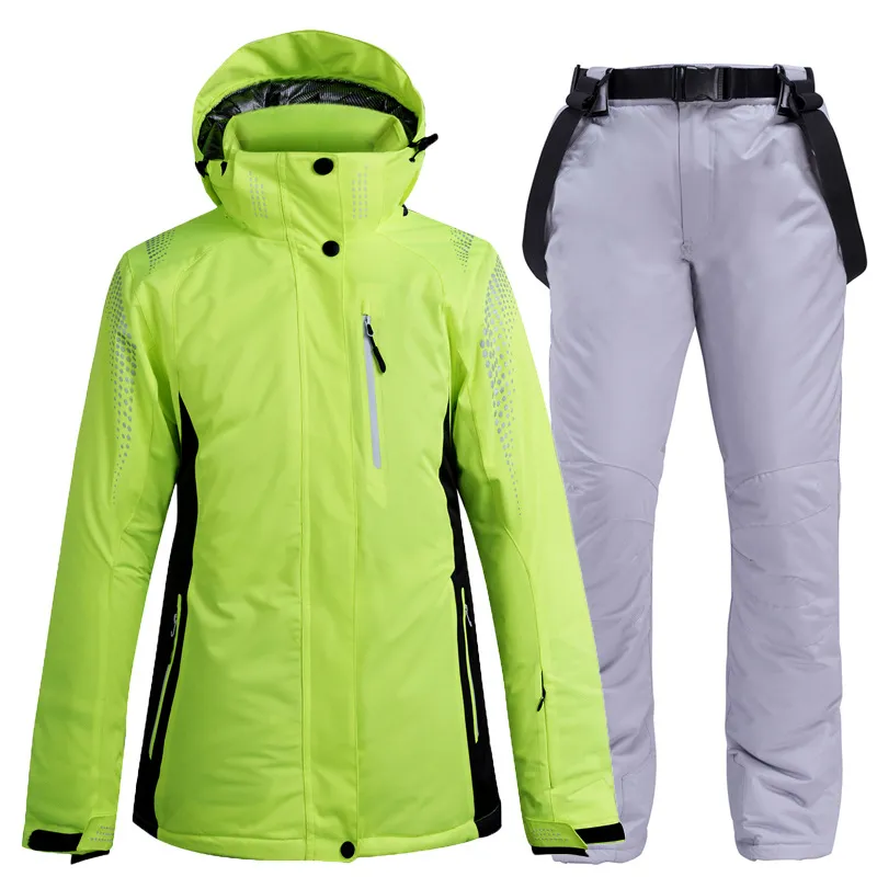 Women's Winter Outdoor Sportswear One-Piece Waterproof Ski Jackets Pants Snow Outfit Warm Clothes Snowboard Suit
