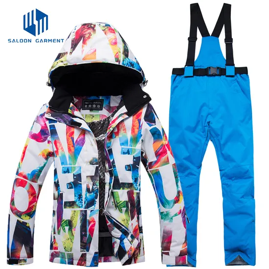 Women High Quality Customized Waterproof Snowboarding Outerwear Ski Suit