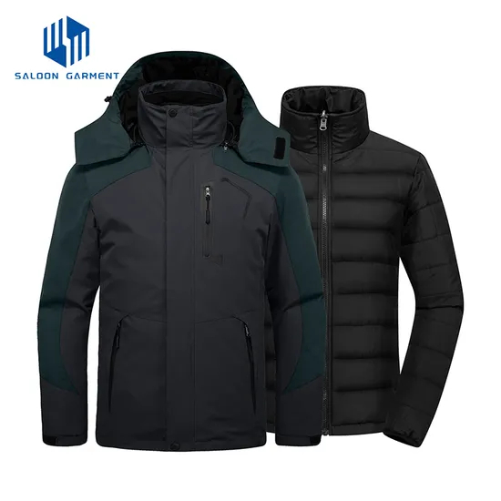 Men's Winter Coat Softshell Puffer Coat 3-in-1 Ski Jacket