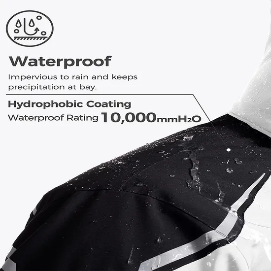 Men's Waterproof Warm Winter Snow Coat Hooded Raincoat Ski Jacket