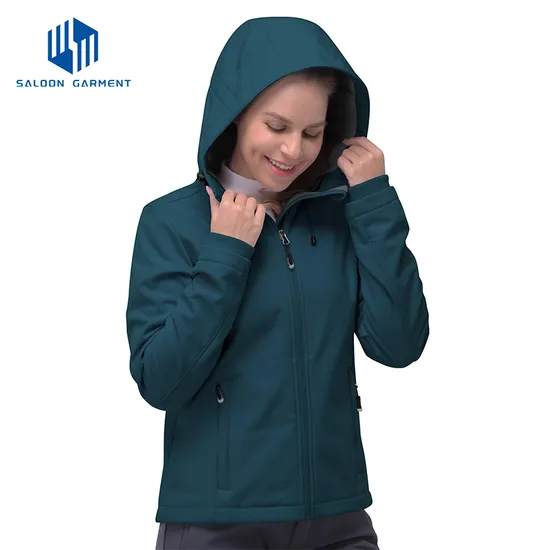 Wholesale Custom Logo Waterproof Polyester Coats Windbreaker Softshell Jacket for Women