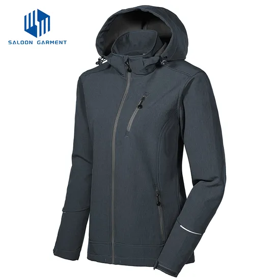 Women's Insulated Hooded Lightweight Warm Water Resistant Hiking Coat Tactical Softshell Jacket