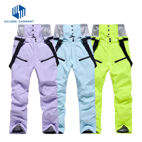 Custom Brand Logo Winter Ski Trousers Waterproof Windproof Thermal Breathable Snowboard Pants