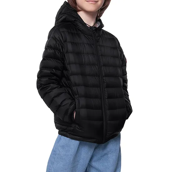 Custom Boys' Lightweight Waterproof Windproof Quilted Jacket for School Travel Hiking Camping