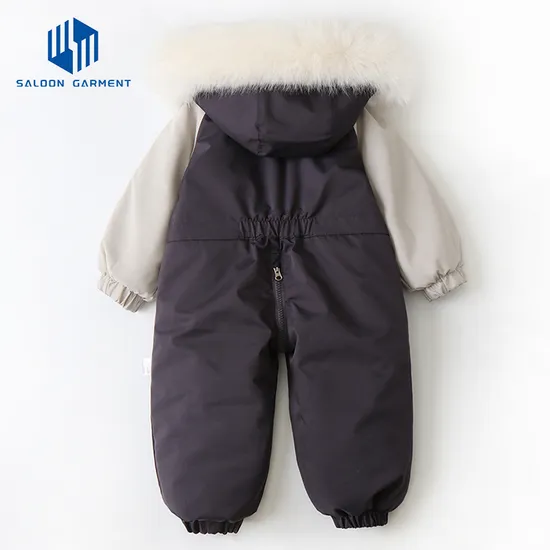 Custom Logo Baby Overall Ski Snow Clothing Outdoor Sport Windproof Baby Jump Suit Snow Suit