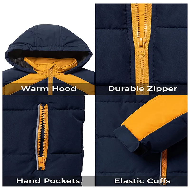 Premium Waterproof Lightweight Padded Fleece Coats for Boys