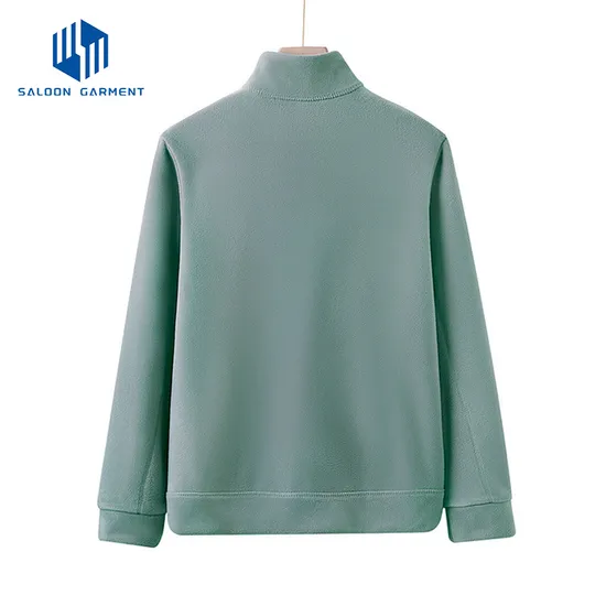 Custom New Arrival Women's Polyester Polar Fleece Jacket Outside Casual Full Zipper Plus-Size Stand Collar Jackets
