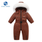 Wholesale Customized Baby Snowsuit Thick Winter Wear Overalls Jumpsuit for Kids