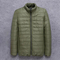 Autumn Winter Men Clothing Solid Color Outerwear Stand Collar Coat Warm Quilted Jacket