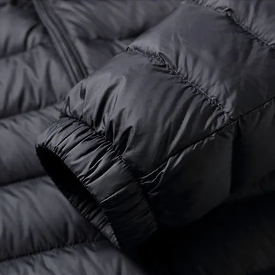 Custom High Quality Plain Color Men's Plus Size Winter Padded Coat Quilted Jacket