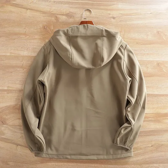 Custom Men's Outdoor Windproof Waterproof Camp Hiking Jacket Winter Warm Polar Fleece Soft Shell Jacket