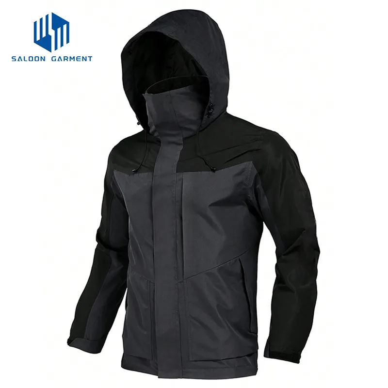Men's Windbreaker Lightweight Hiking Windproof Waterproof Breathable Hooded Fishing Jacket