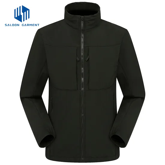 Men's Simple Style Winter High Quality Thick Zipper Customizable Casual Work Sports Outdoor Windproof Softshell Jacket