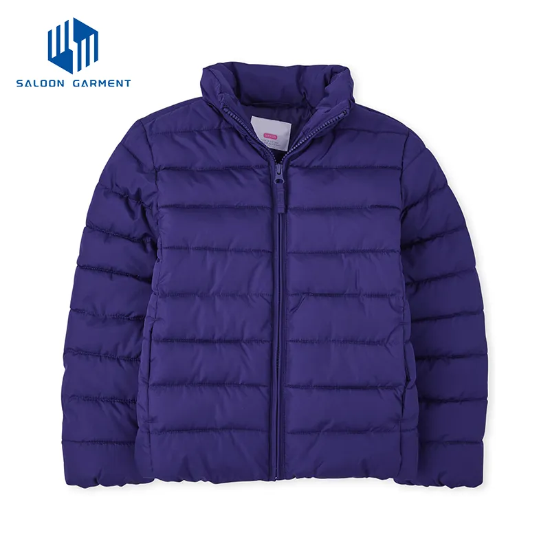 Wholesale Boys Water Resistant Polyester Customized Insulated Winter Warm Padded Quilted Jackets