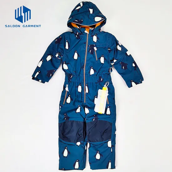 Outdoor Sport Overall Winter Windproof Snow Suit Snowsuit Set Kids One Piece Ski Suit
