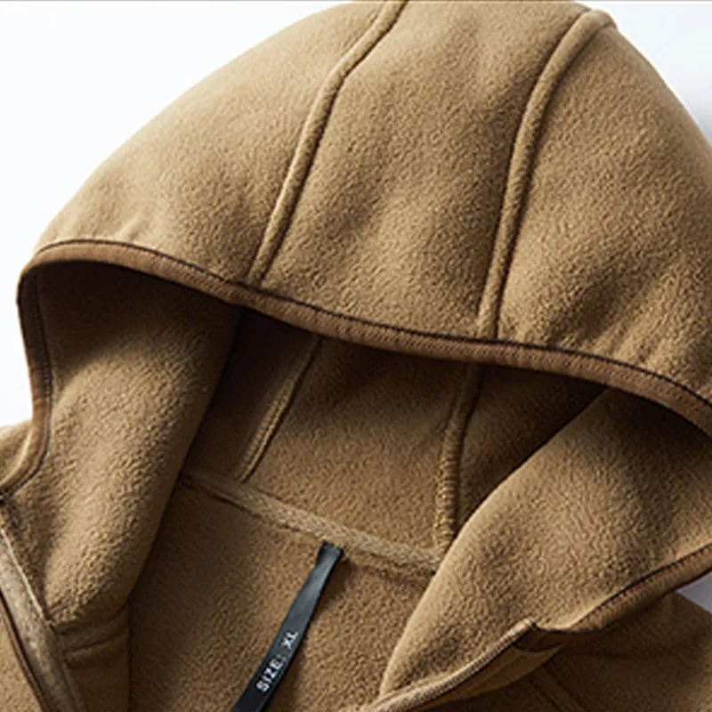 Wholesale Sports Winter Fleece Jacket for Men Outdoor Varsity Polar Fleece Jacket Warm Hiking Jacket