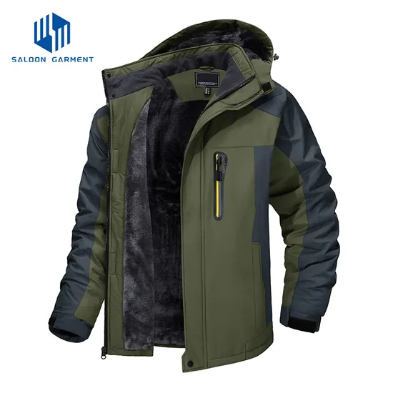 Men's Waterproof Winter Warm Snow Coat Windproof Mountain Hooded Snowboarding Ski Jacket