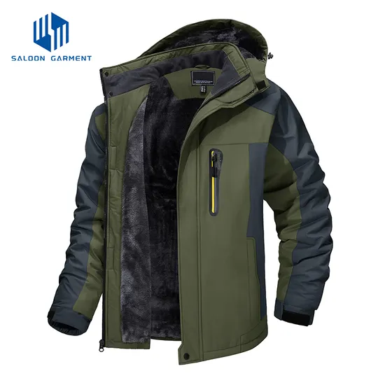 Men's Waterproof Winter Warm Snow Coat Windproof Mountain Hooded Snowboarding Ski Jacket