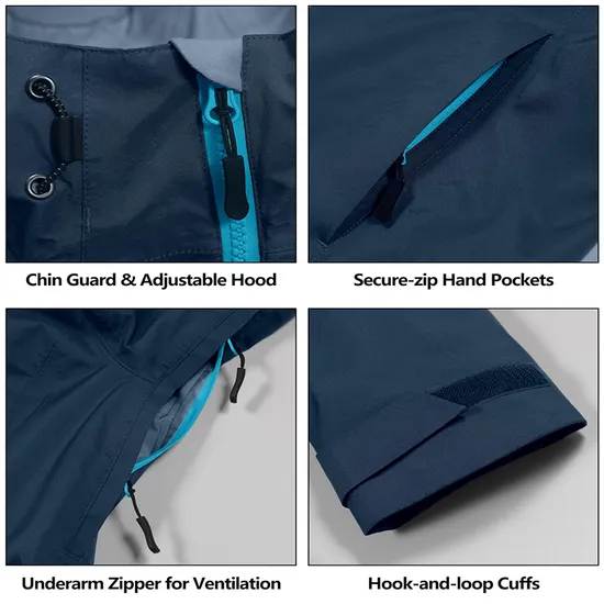 2.5 Layer Fabric Wholesale Waterproof Outdoor Hiking Softshell Tactical Windbreaker Jacket