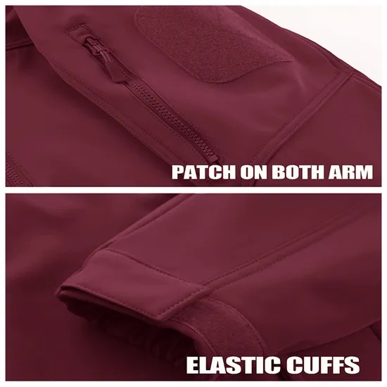 Men Winter Outdoor Sport Windproof Fleece Tactical Softshell Jacket
