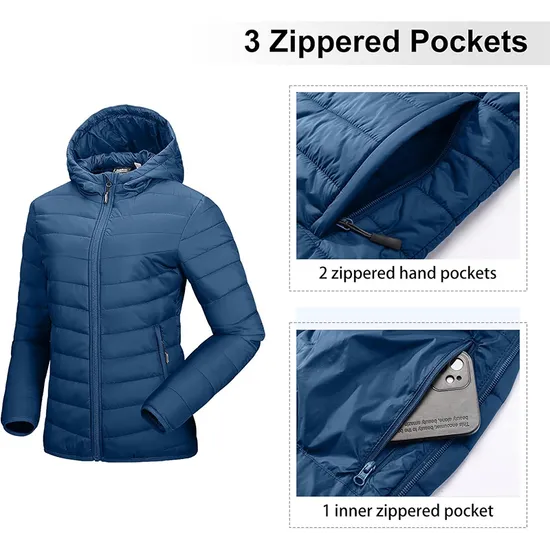 Custom Fashion Winter Outdoor Fleece Coat Outer Wear Ski Puffer Down Jacket
