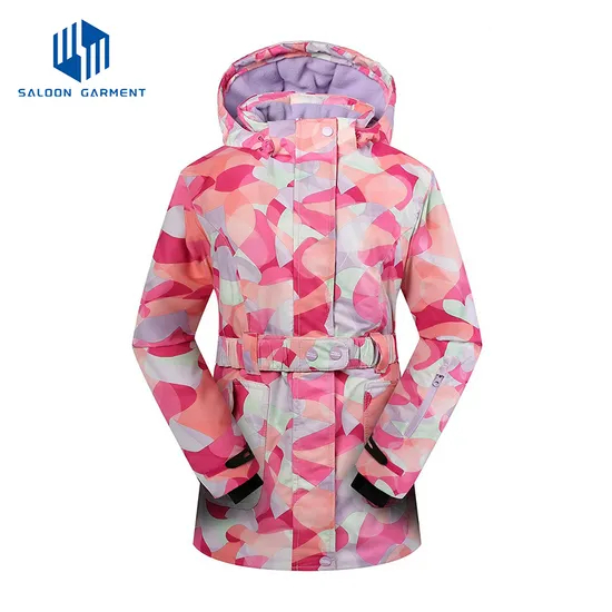 Girl's Waterproof Hooded Fleece Lined Windproof Winter Ski Snow Jacket