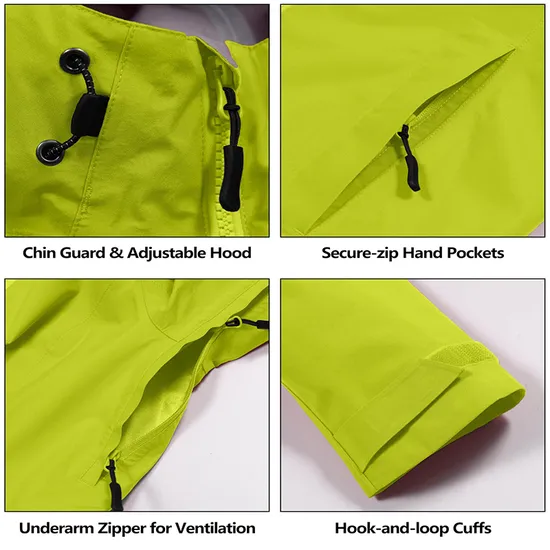 2.5 Layer Fabric OEM Outdoor Training Coat Waterproof Breathable Windbreaker Jacket
