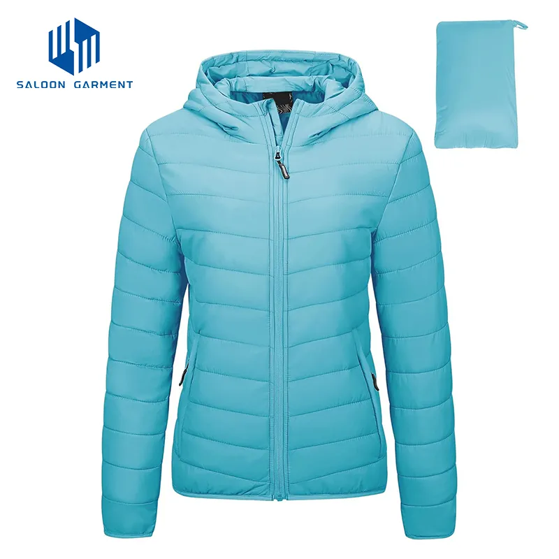 Women's Fashion Softshell Outerwear Packable Water-Resistant Ski Jacket Puffer Coat