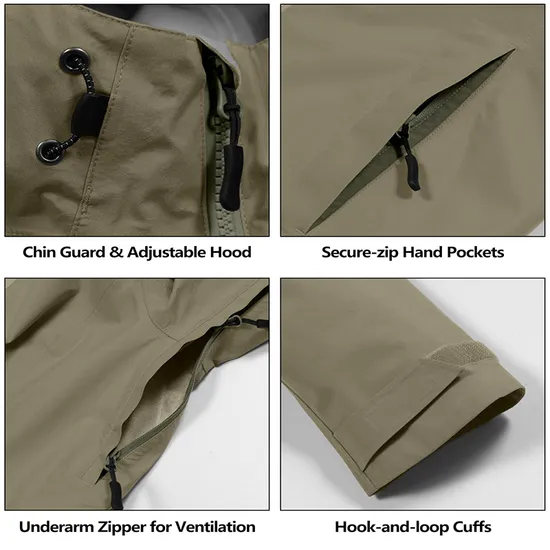 2.5 Layer Fabric Hot Sale High Quality Breathable Windproof Jacket Windbreaker Women