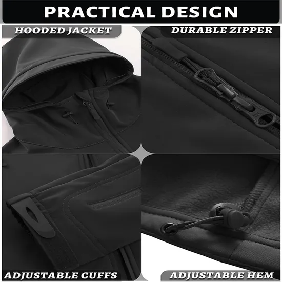 Breathable Waterproof Fishing Hunting Tactical Softshell Jackets for Men