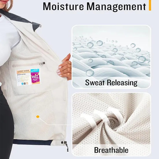 Custom Windproof Women Outdoor Waterproof Breathable Sports Windbreaker Jacket