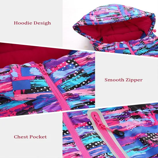 Girl's Winter Outdoor Sports Wear Rainwear Coat Snow Jacket Ski Suit