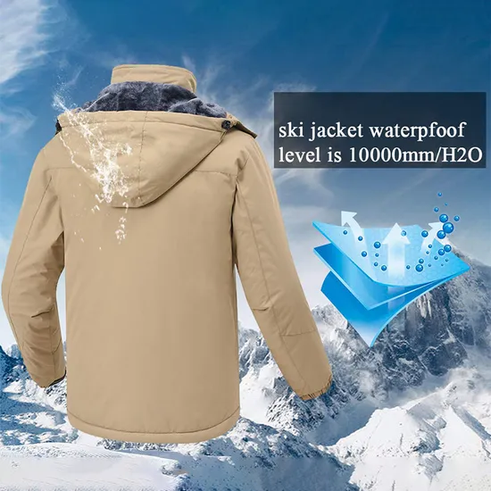 Winter Warm Windproof Windbreaker Mens Thick Big Tall Jacket Coat Outdoor Hooded Parka Plus Size Men's Jacket