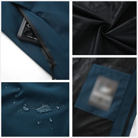 Custom Fashion Waterproof Outdoor Windbreaker Rainproof Raincoat Rain Poncho Jacket