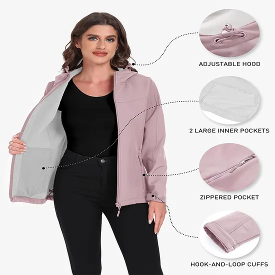 Women's Breathable Waterproof Outdoor Hunting Apparel Rain Tactical Softshell Jacket