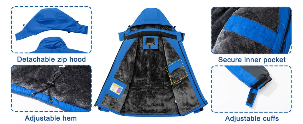 Men's Winter Waterproof Winter Windproof Ski Snow Jacket