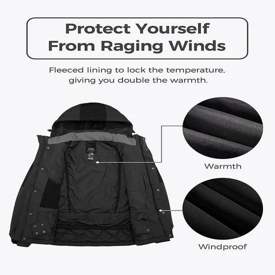 Waterproof Snow Winter Coat Ski Jacket for Men